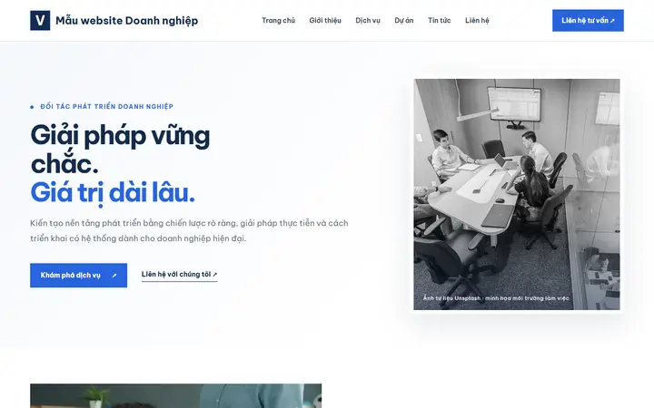 Mẫu website Doanh nghiệp – Doanh nghiệp