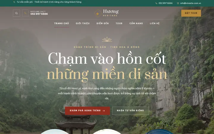 Giao diện mẫu website Du lịch · Mẫu 03 – ngành Du lịch
