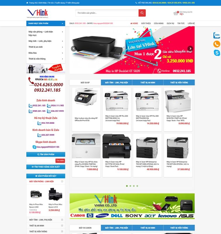 Giao diện Mẫu 174 – Website bán hàng – mẫu website Bán hàng do VinaSite triển khai
