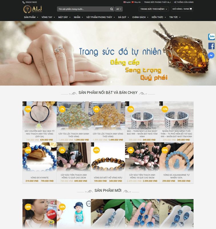 Giao diện Mẫu 180 – Website bán hàng – mẫu website Bán hàng do VinaSite triển khai