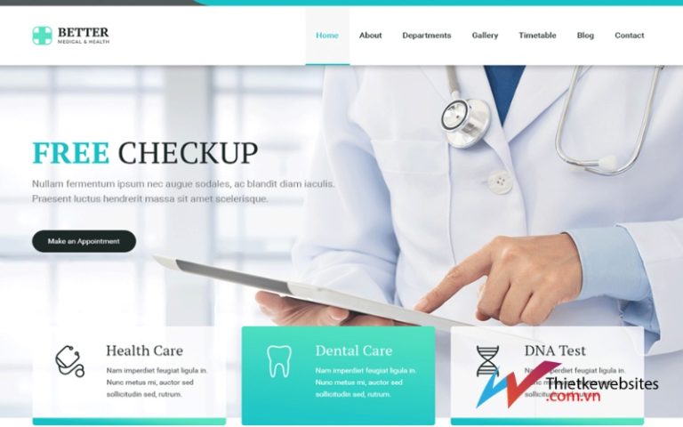 Dịch vụ thiết kế Website phòng khám chuẩn SEO tại mauwebsitedep.net